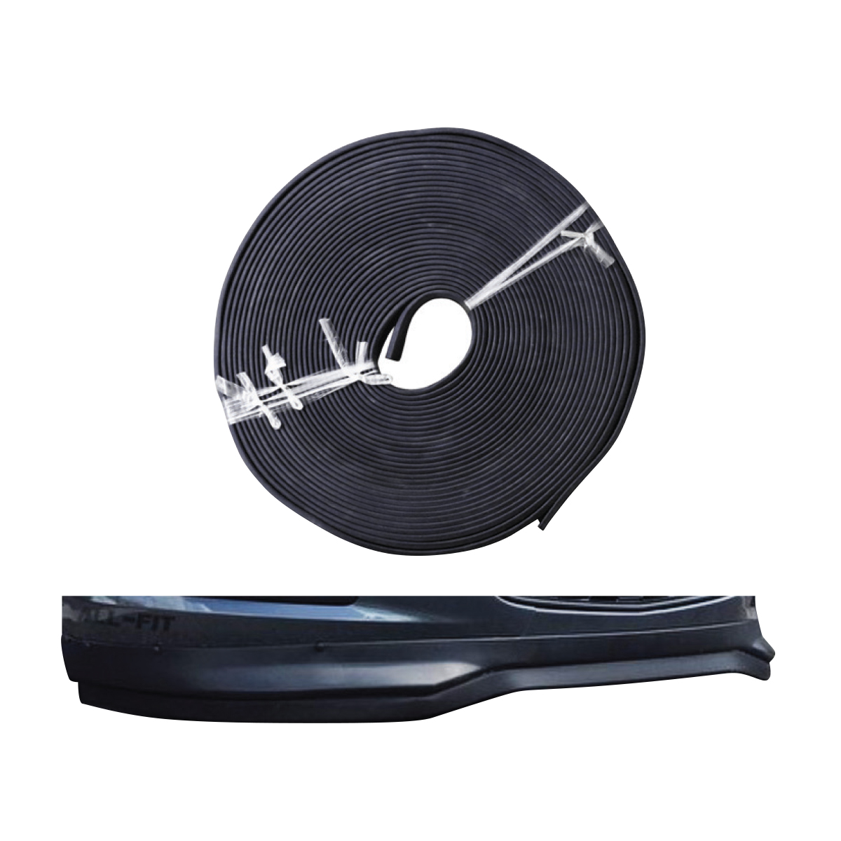 4.5CM LIP BLACK FOAM 25M ROLL