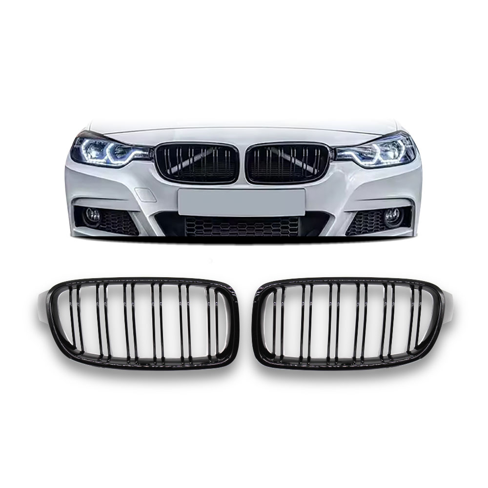 BMW F30 M4 DUAL SLAT GRILLS GLOSS BLACK-BMWF30G