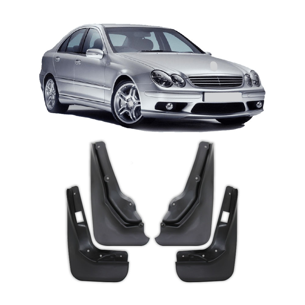 MERCEDES W203 W204 & W205 FACELIFT MUDFLAPS 4 PIECE-MFMERC