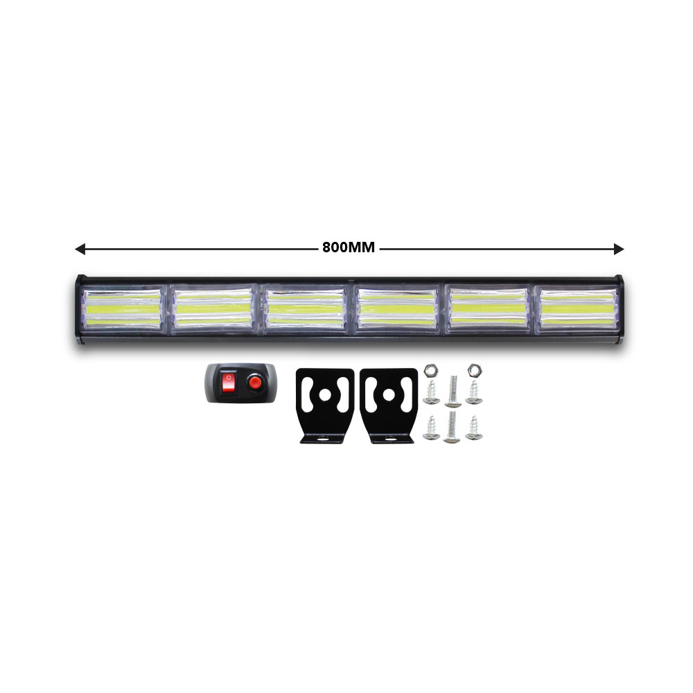 ROOF TOP STROBE LIGHT 6 LED WHITE 80CM-STROBE52088-6W