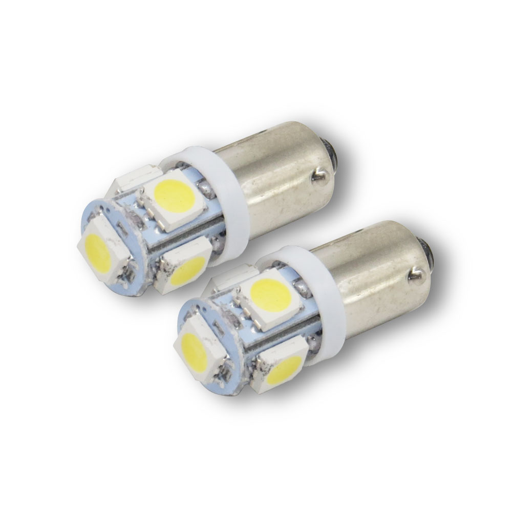 T10 BA9S 5 SMD PARK LIGHT BULBS CLIP ON-T10LED