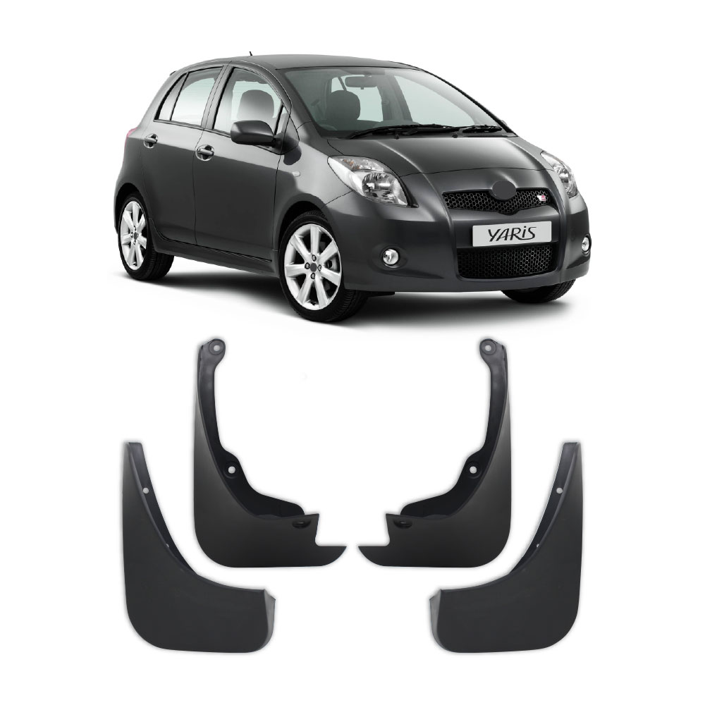 YARIS HATCH 2006 + HYUNDAI i10 i20 MUDFLAPS 4 PIECE SET-MFTOYC12