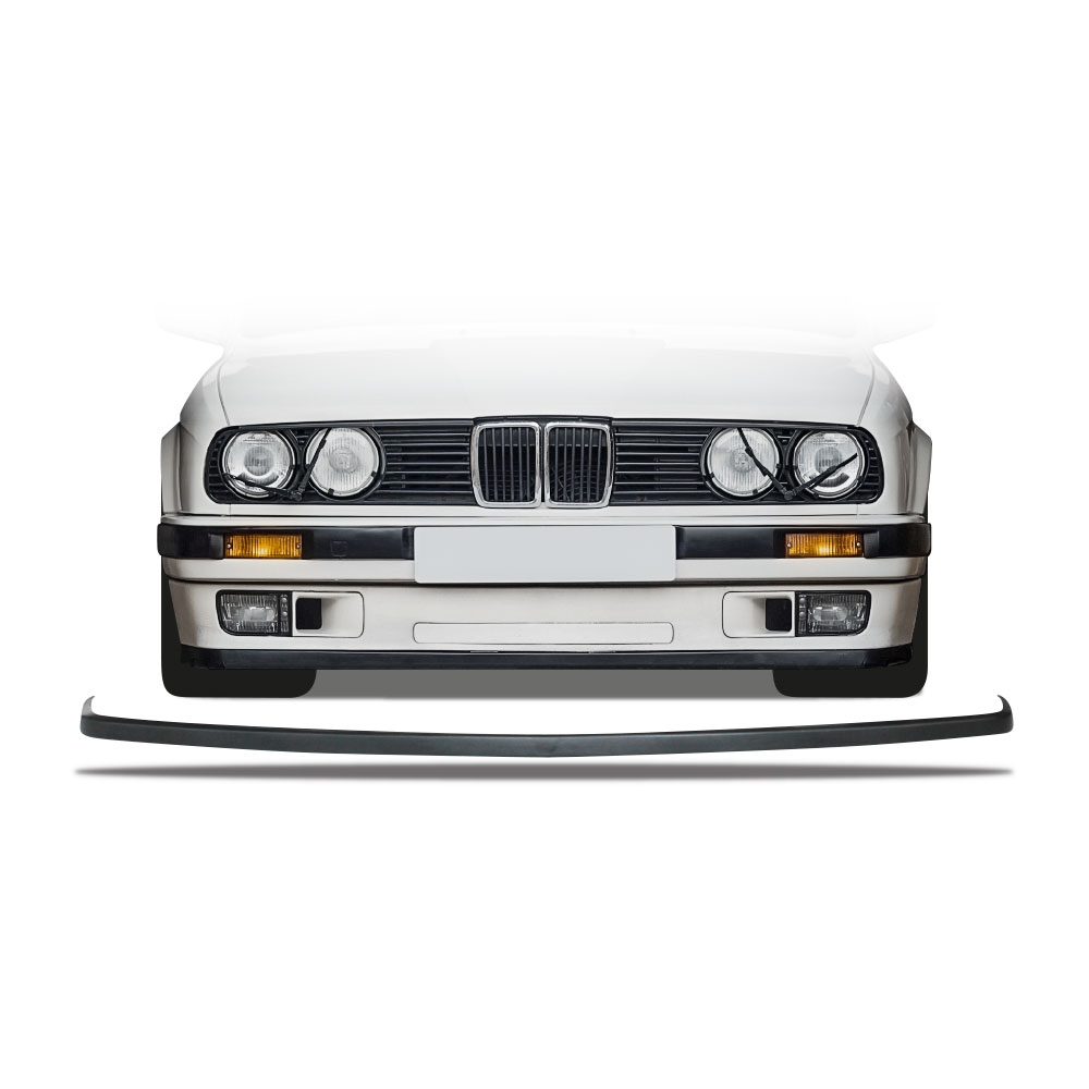 BMW E30 OE SLIM FRONT LIP SPOILER BLACK PLASTIC BUMPER-PFSP6A