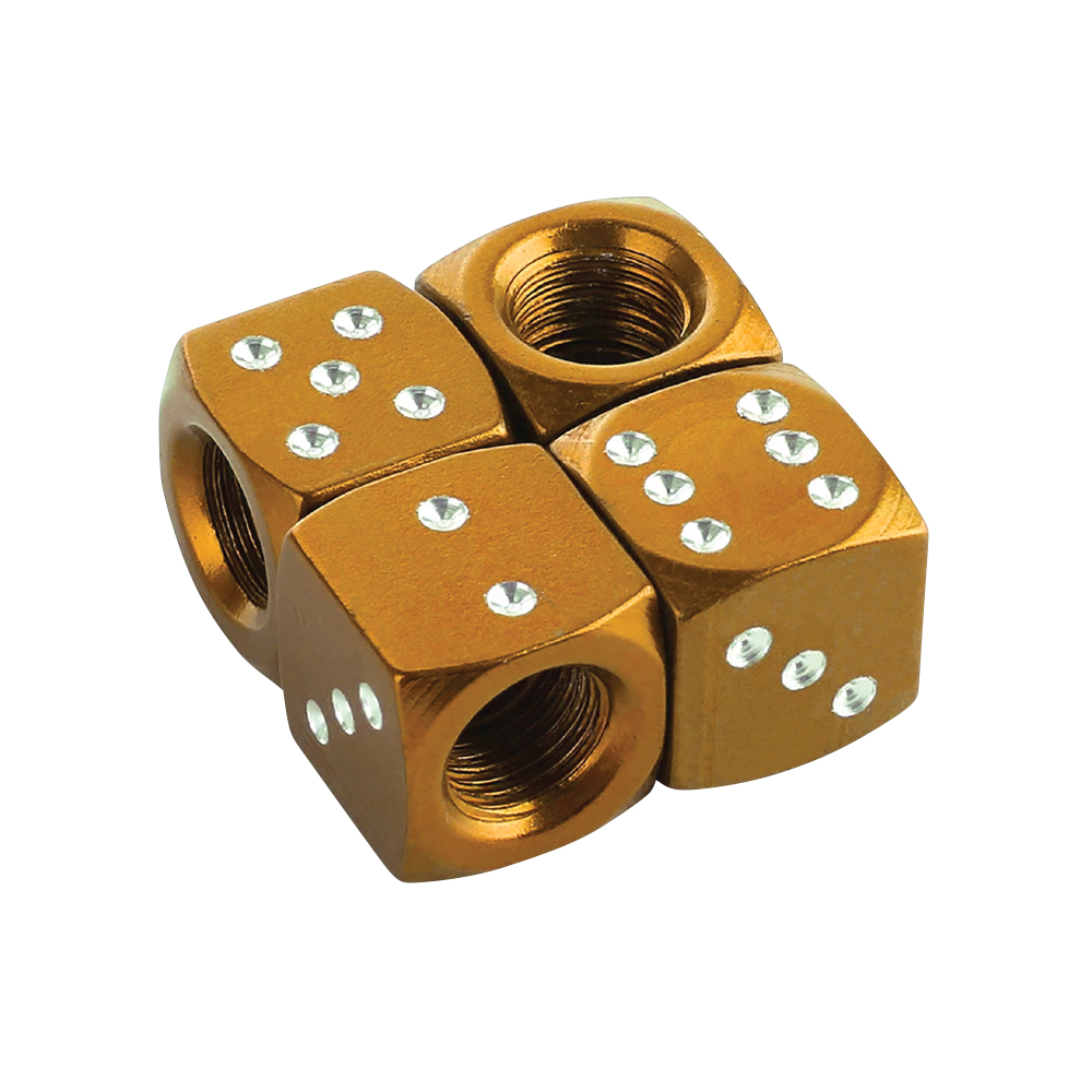 GOLD DICE VALVE CAPS-DICEZGOLD