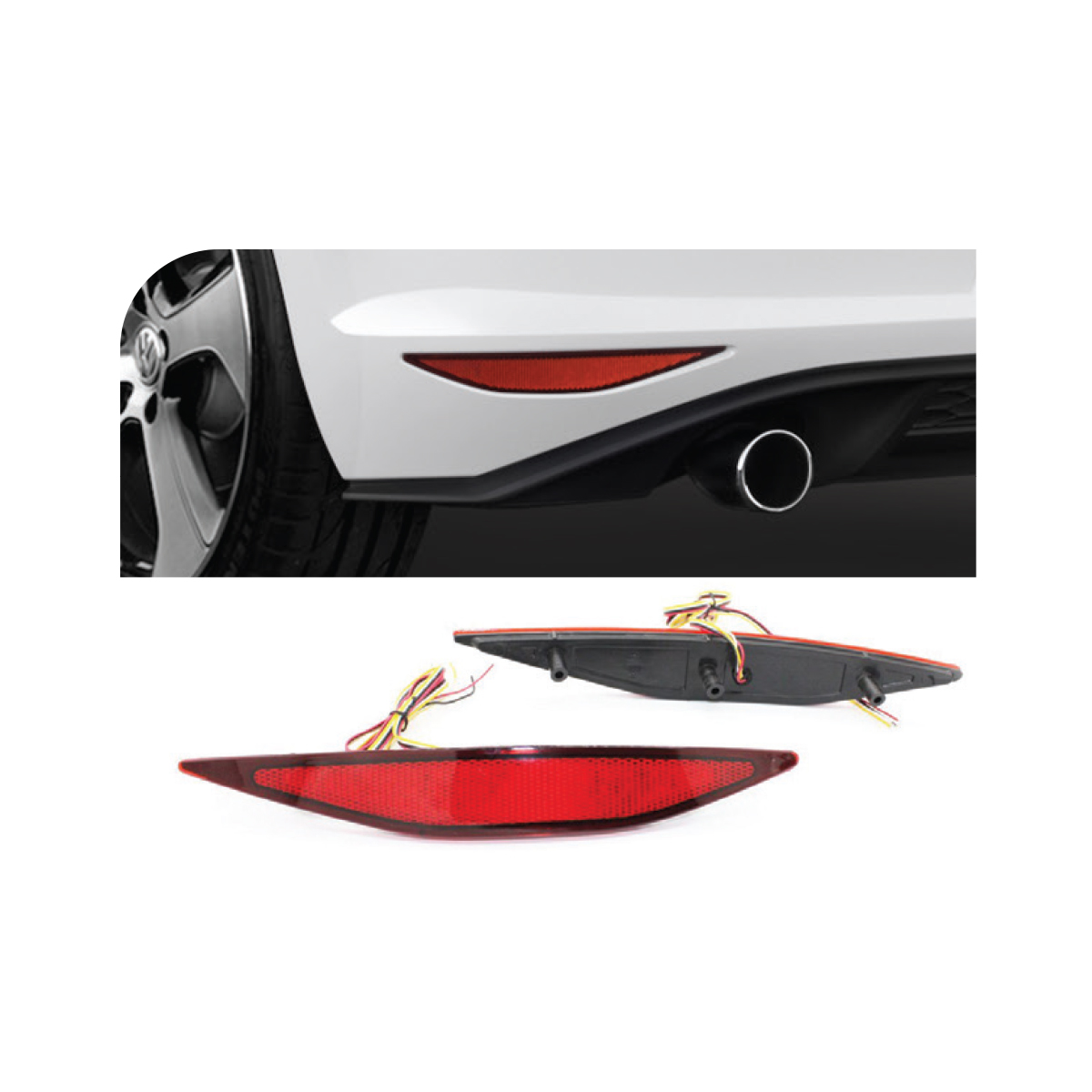 GOLF 7 REAR BUMPER BRAKE LIGHT