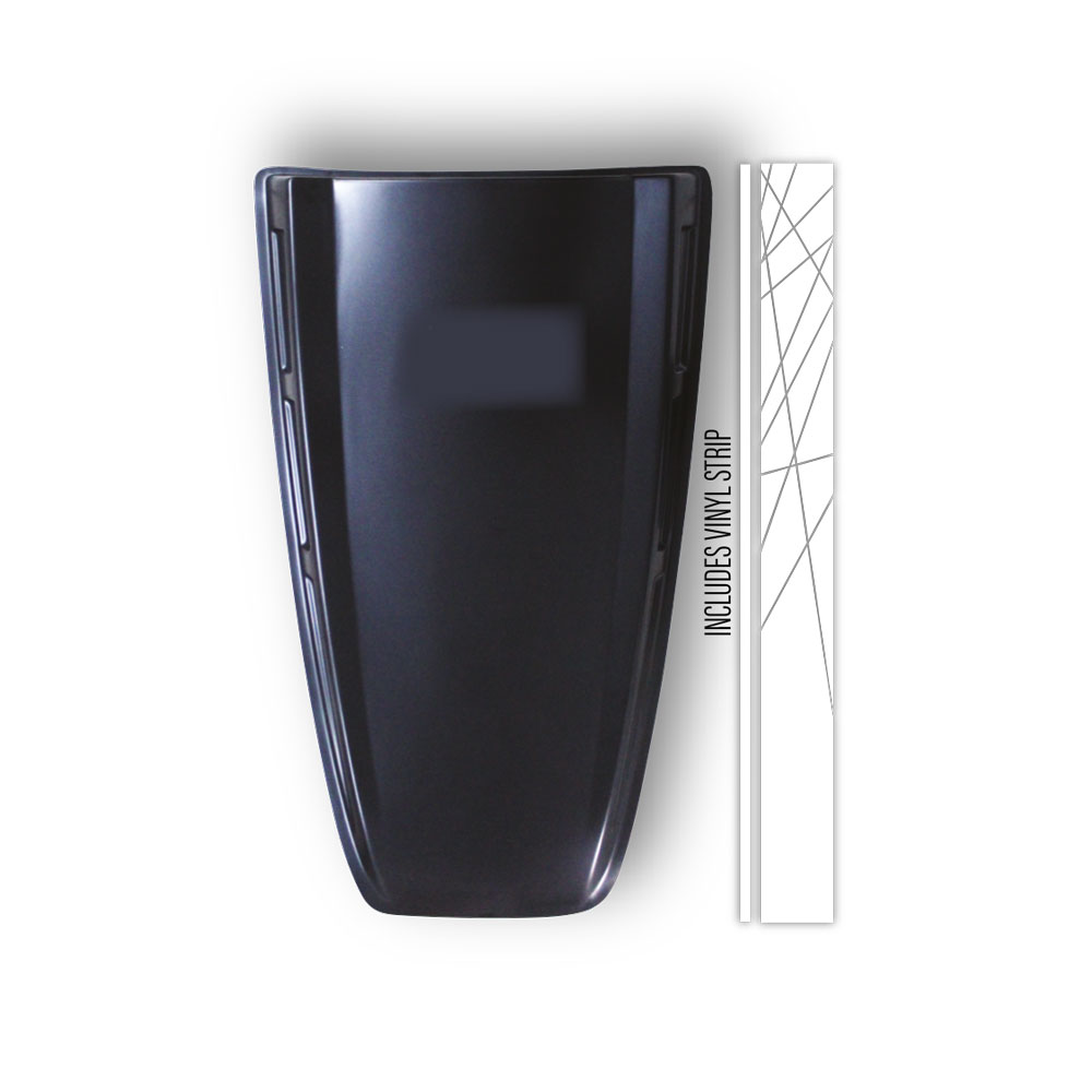 HILUX 2016+ BIG BONNET SCOOP WHITE STRIPE-D9-RHBONB