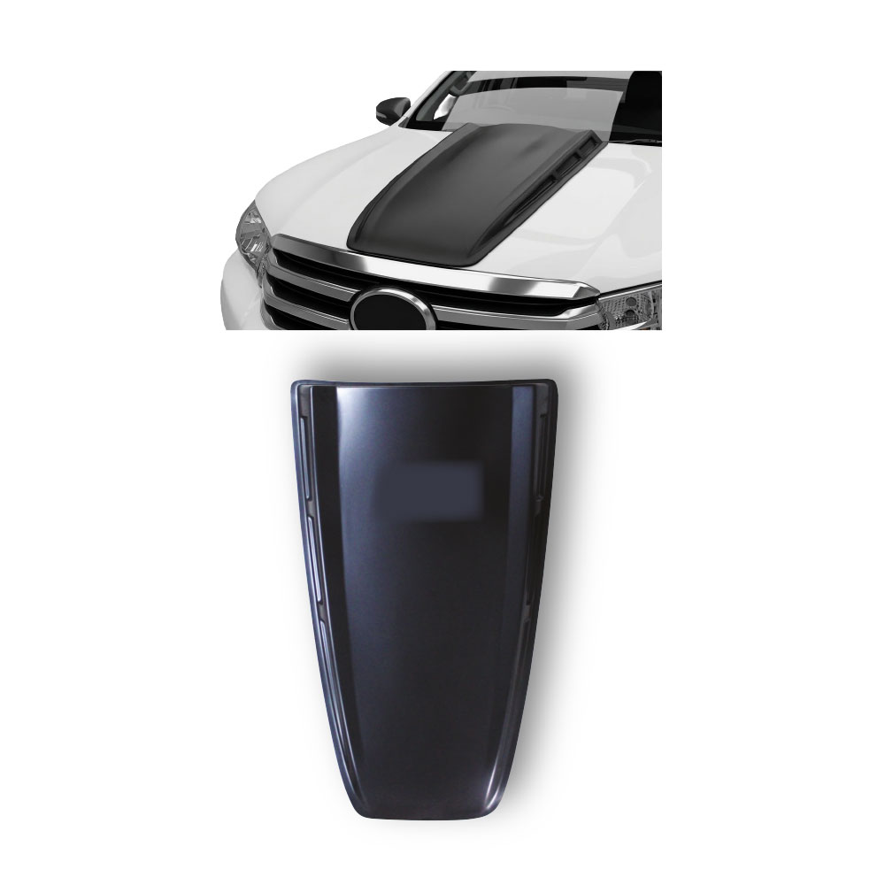 HILUX 2016+ LARGE BONNET SCOOP BLACK-D9-RHBONBK