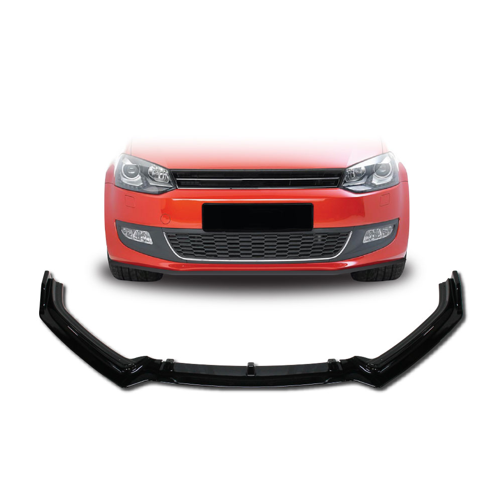 POLO 6 MAXTON BROAD FRONT LIP SPOILER 3 PIECE GLOSS BLACK-PFSP9F3PC