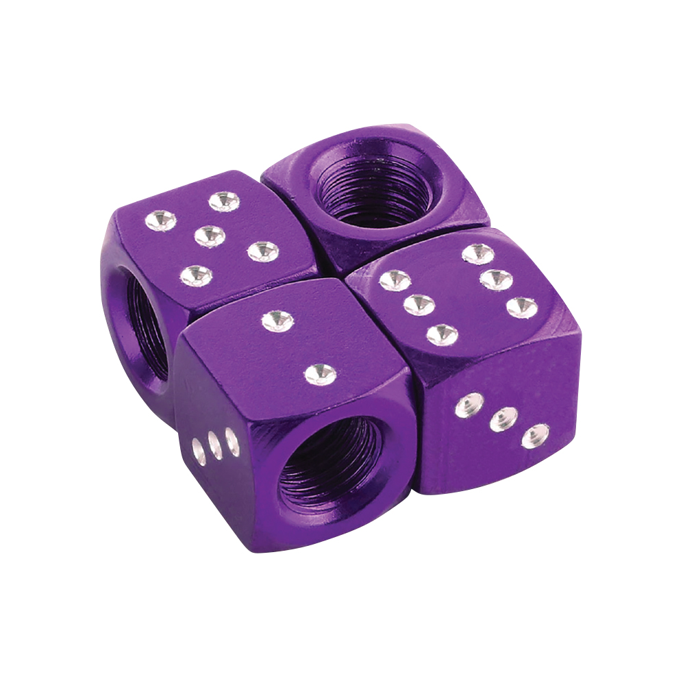 thumbnail image 2 of Purple Dice Tire Valve Stem Caps-70054 2 of 12