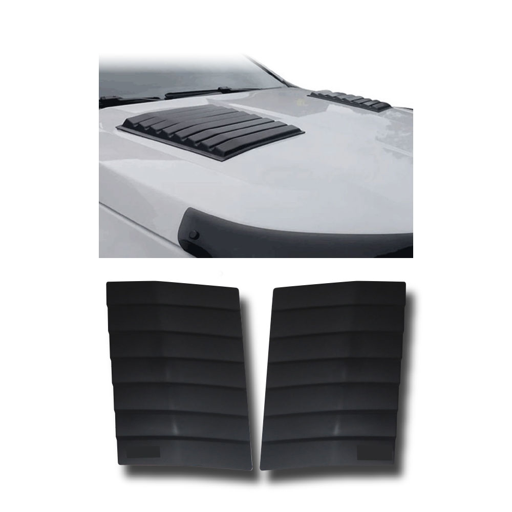 RANGER 2012-2020 RIBBED BONNET VENTS 2 PIECE BLACK-D9-FD06A