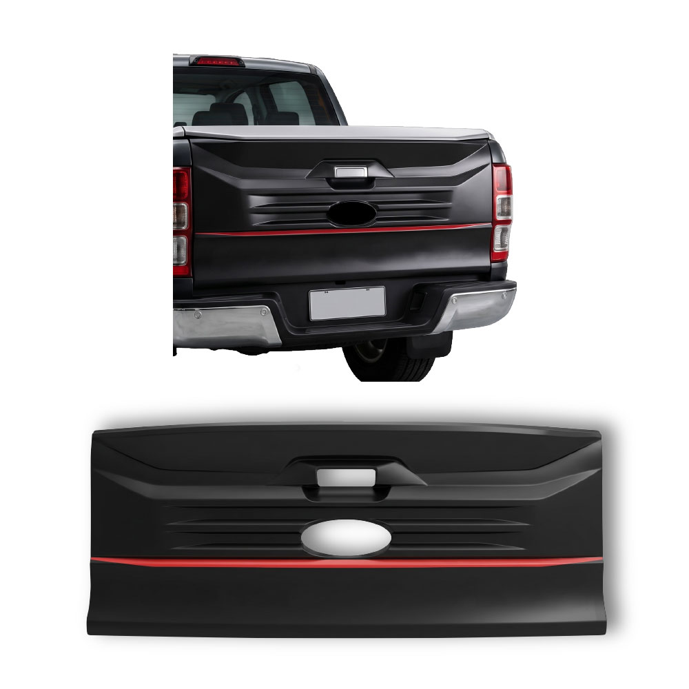 RANGER 2012-2022 RHINO TAILGATE BOARD BLACK WITH RED STRIP-D9-FD13RHINO