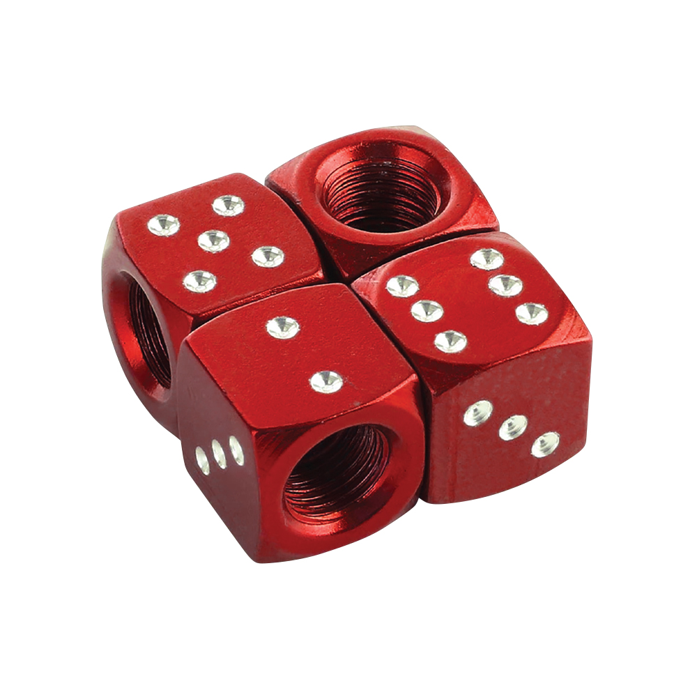 RED DICE VALVE CAPS-DICEZRED