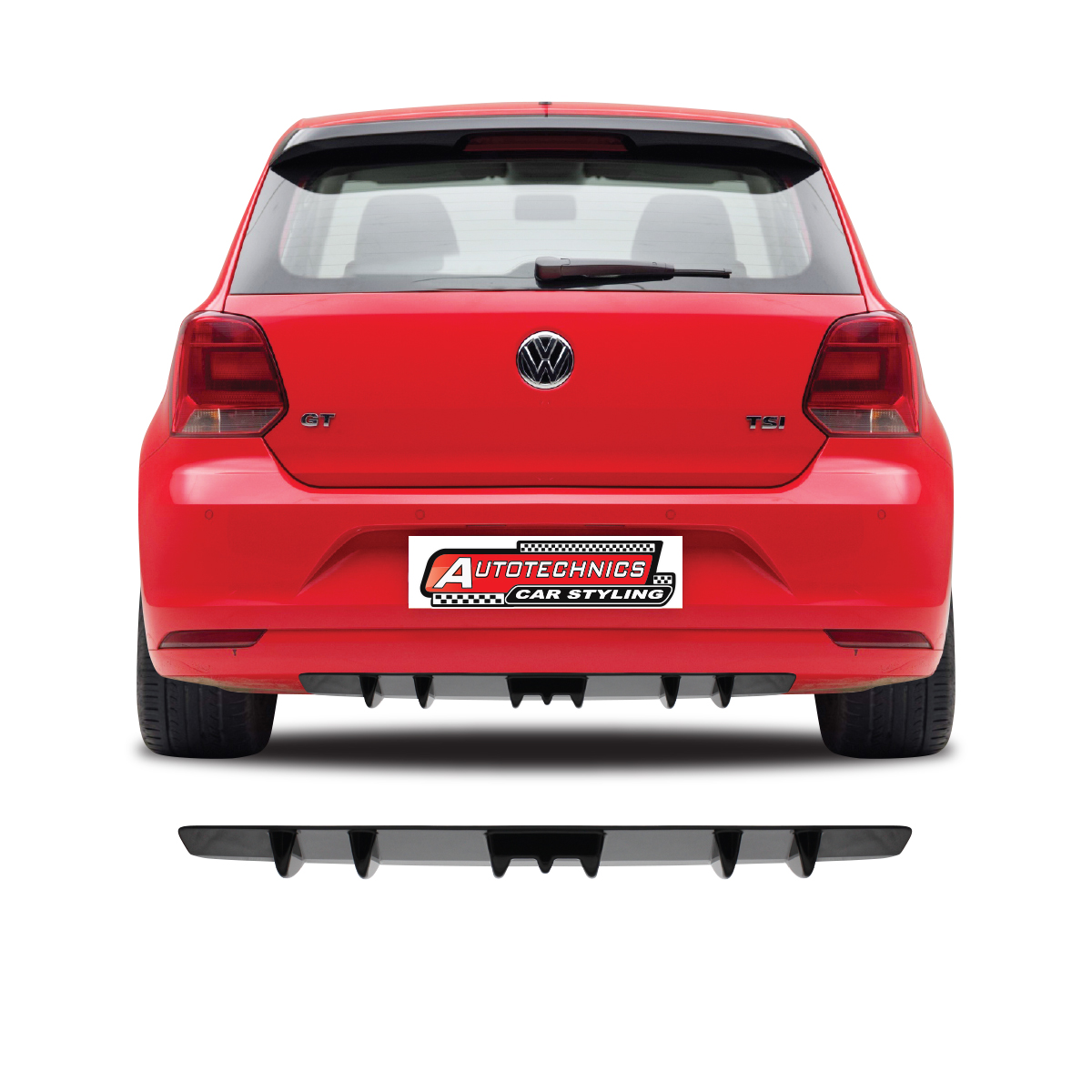 UNIV AERO UNDER BUMPER 7 FIN REAR DIFFUSER