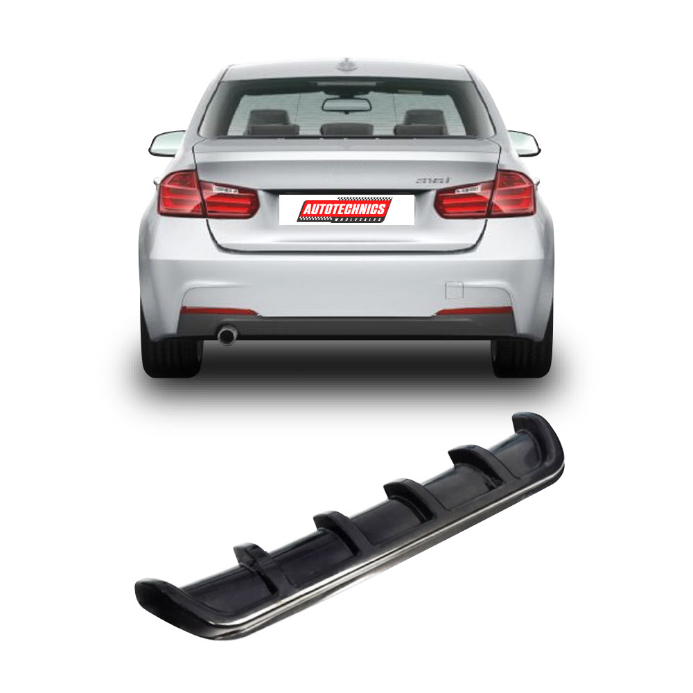 UNIVERSAL BMW M STYLE GLOSS BLACK 65CM REAR DIFFUSER-TM1552DIFFBLK