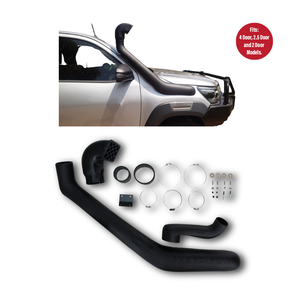 HILUX REVO 2016+ PLASTIC SNORKEL KIT BLACK-D9-RHSN