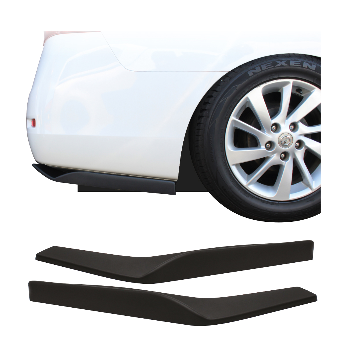 UNIVERSAL REAR BUMPER SIDE EXTENSION LIP