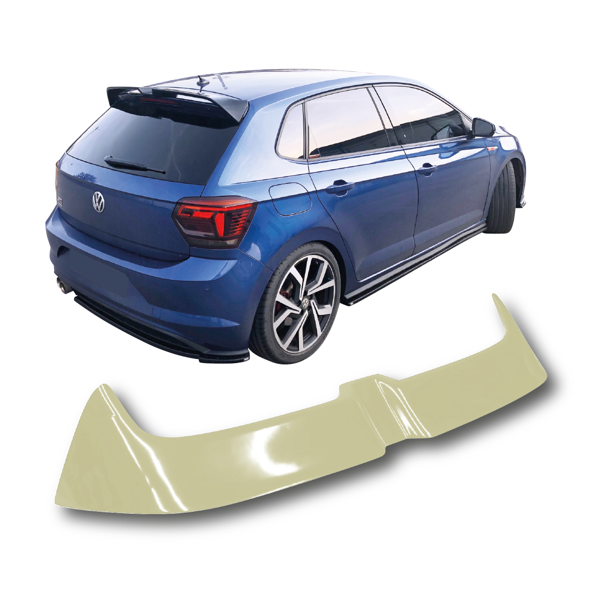 VW POLO 8 OETTINGER ROOF SPOILER ABS UNPAINTED-BSPPOLO8OET