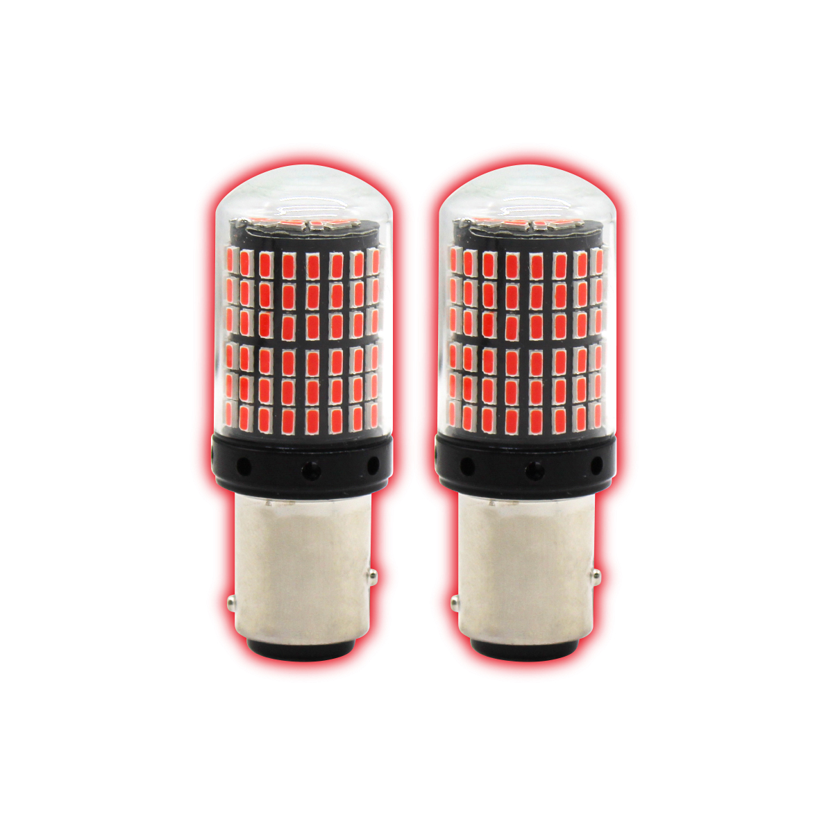 144 SMD RED DOUBLE CONTACT BULB-1157-144R