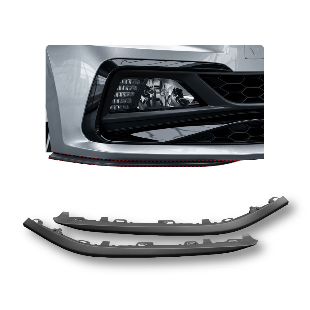 POLO 8 AW1 2018+ OE FRONT BUMPER SPLITTER 2 PIECE BLACK-PFSP918GTI