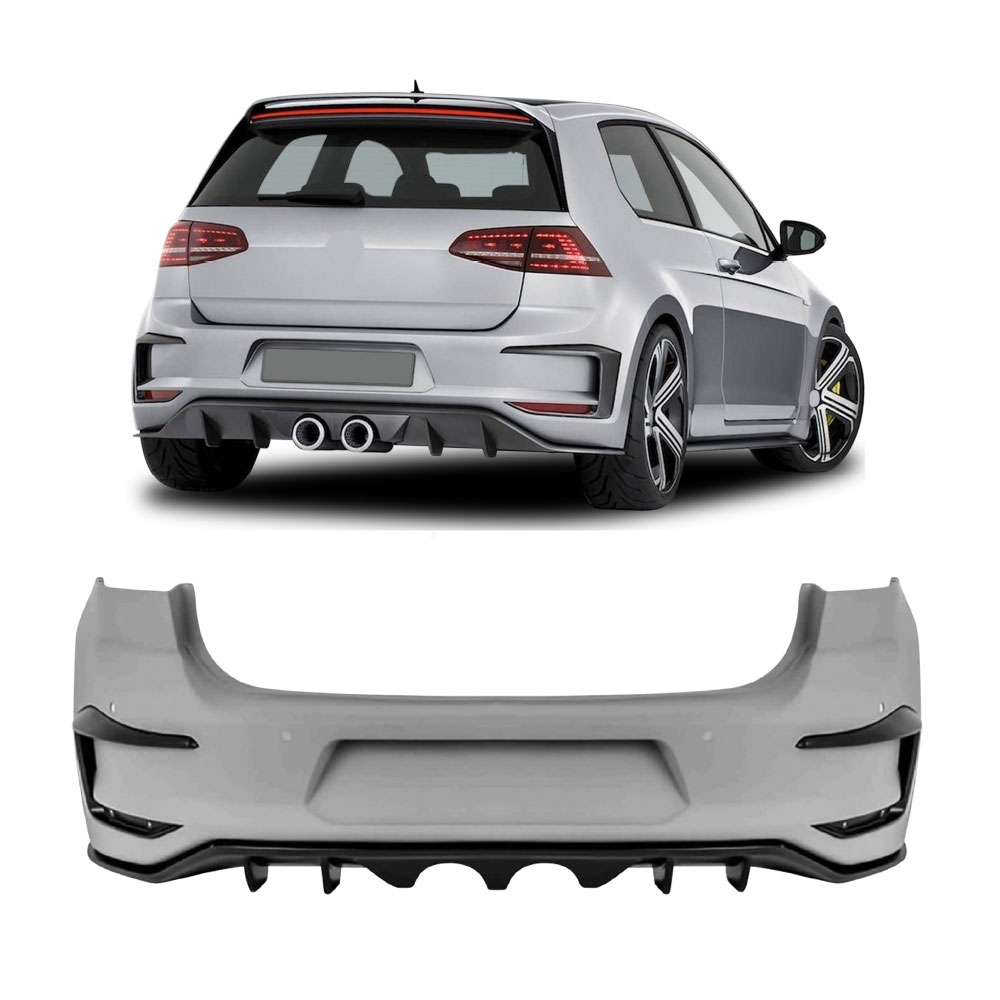 VW GOLF 7 R400 COMPLETE PLASTIC REAR BUMPER-BUMPERG7R400R