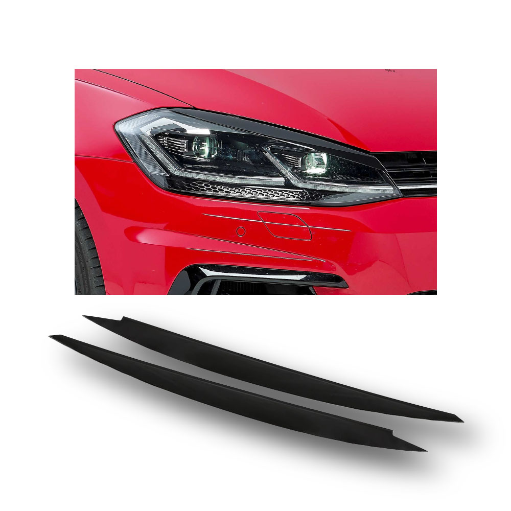 VW GOLF 7 PLASTIC EYELIDS GLOSS BLACK-EYELIDG7