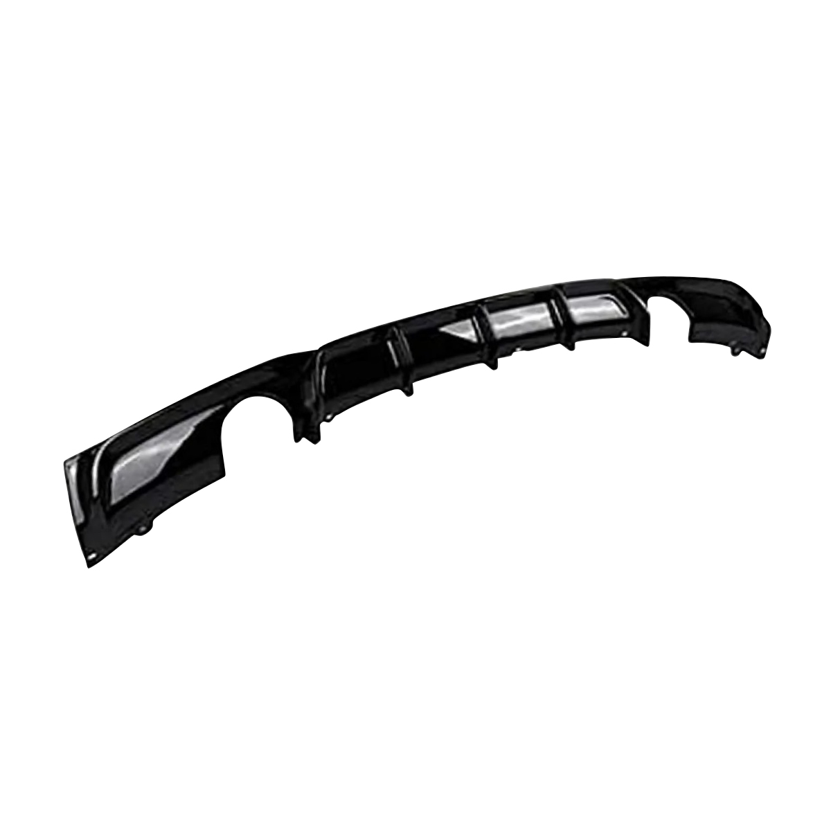 BMW F30 GLOSS BLACK REAR DIFFUSER 1 PIPE DOUBLE OUTLET-BMWF30R2GB