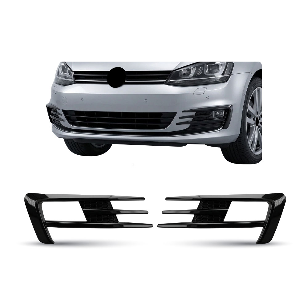GOLF 7 TSI FRONT BUMPER CANARDS 2 PIECE BLACK-PFSP913CAN