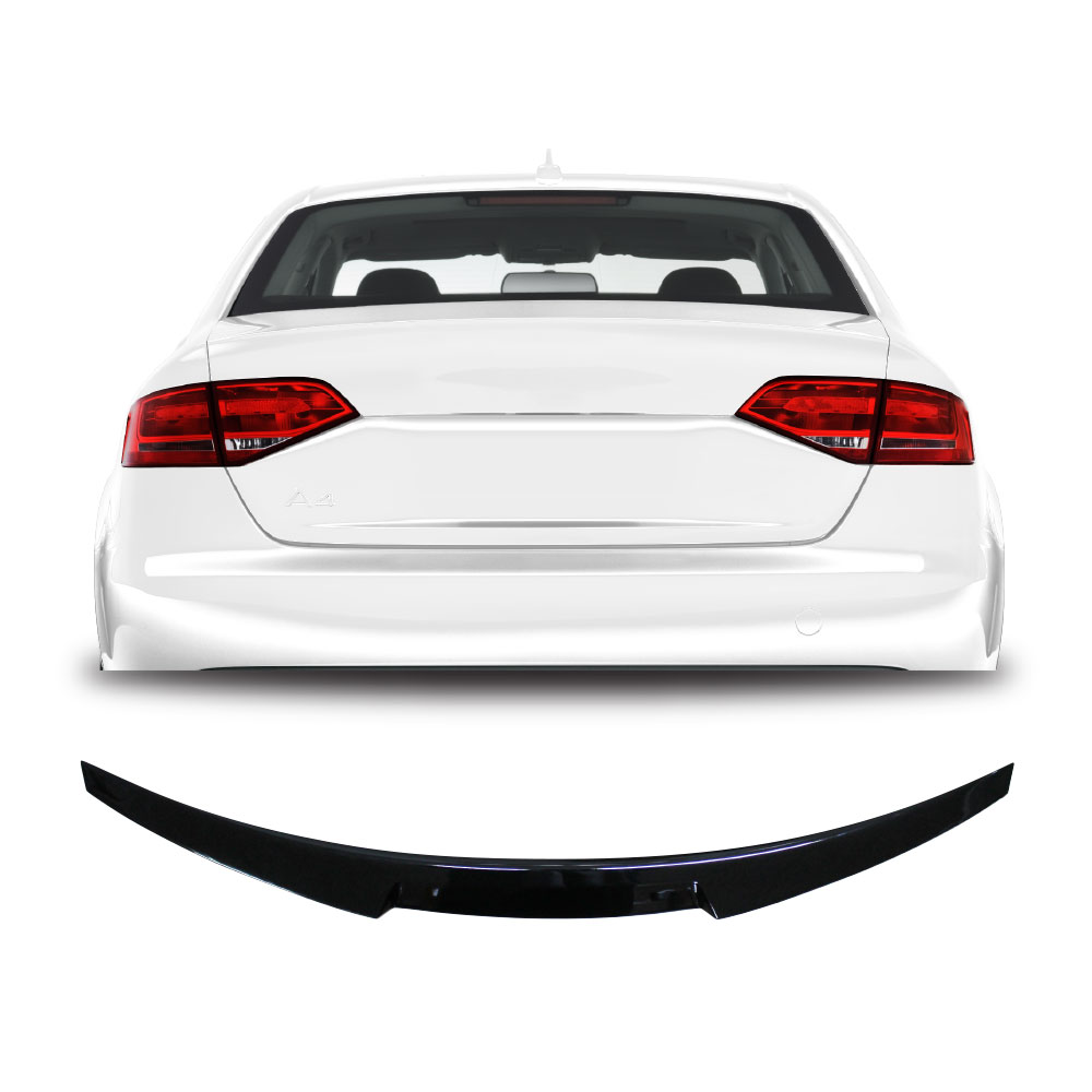 AUDI A4 2008-2016 B8 M4 STYLE BOOT SPOILER GLOSS BLACK-BSPAUDA4B8ABT