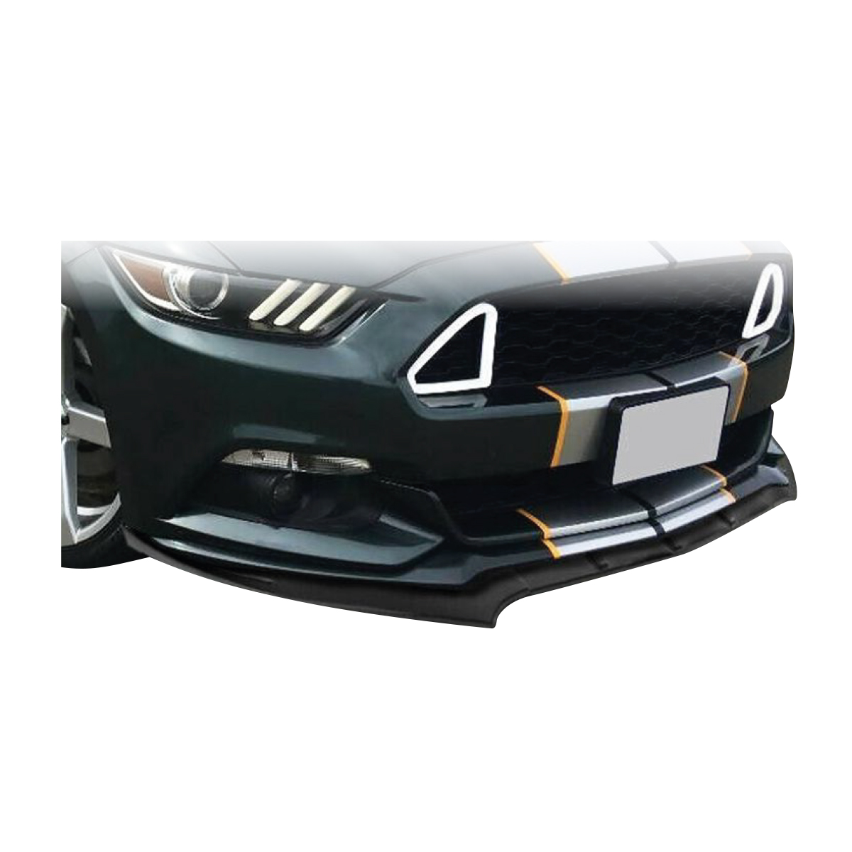 FORD MUSTANG 3 PIECE MATT BLACK FRONT LIP-PFSPMUSTANG