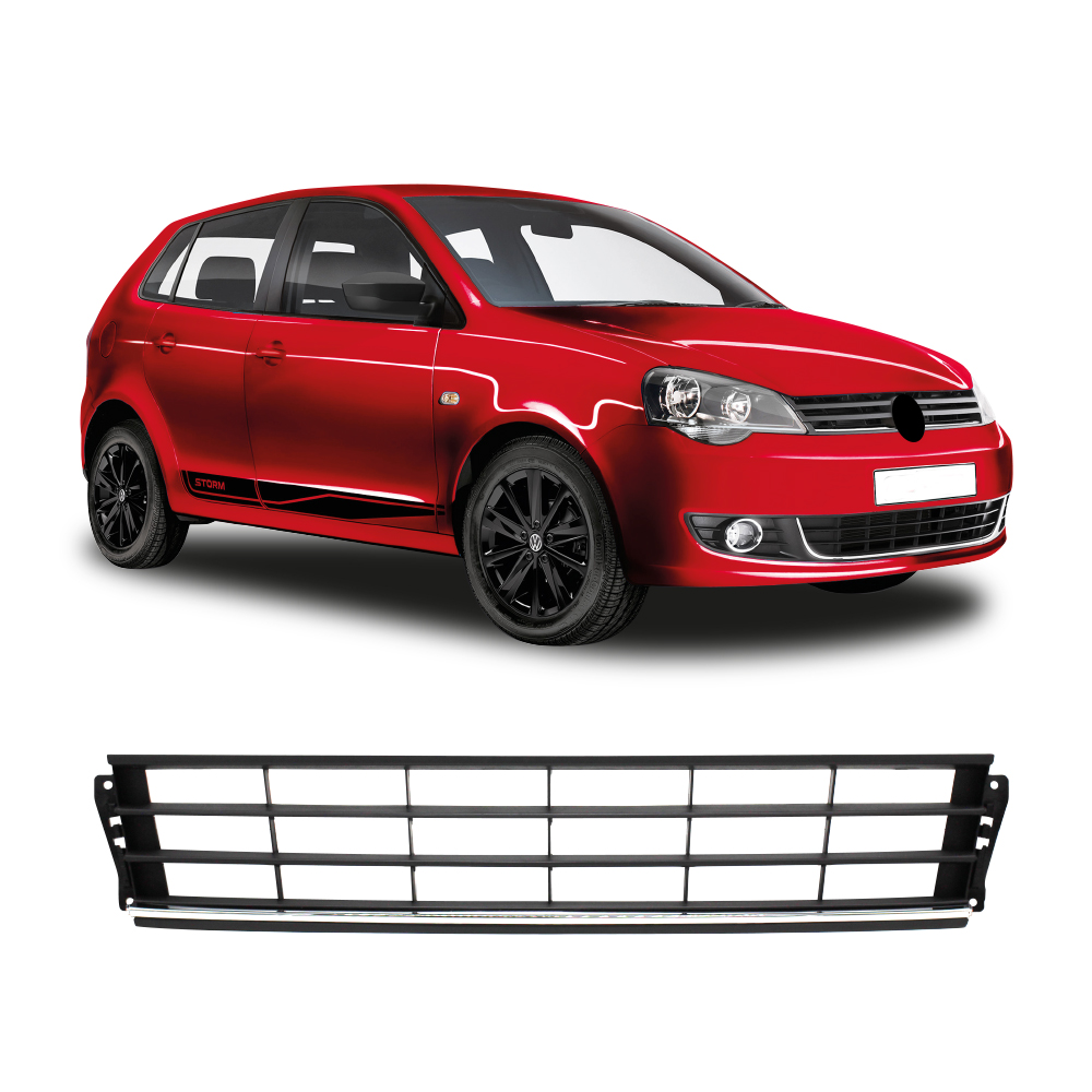 POLO VIVO 2015+ BUMPER CENTER GRILL CHROME STRIP NO LOGO-SLPOLOFL15