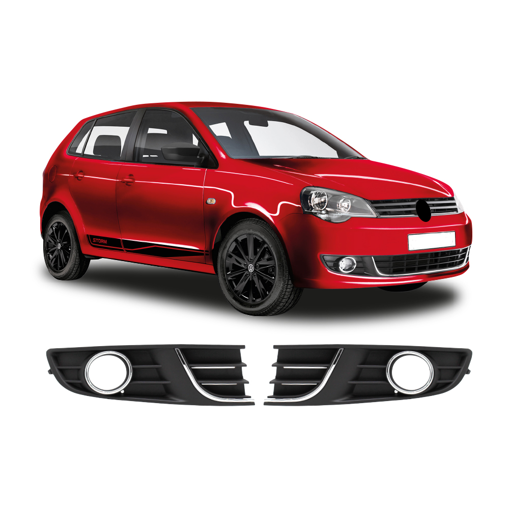 POLO VIVO 2015+ FOG HOLDERS WITH CHROME TRIM NO LOGO-SLPOLOFL15