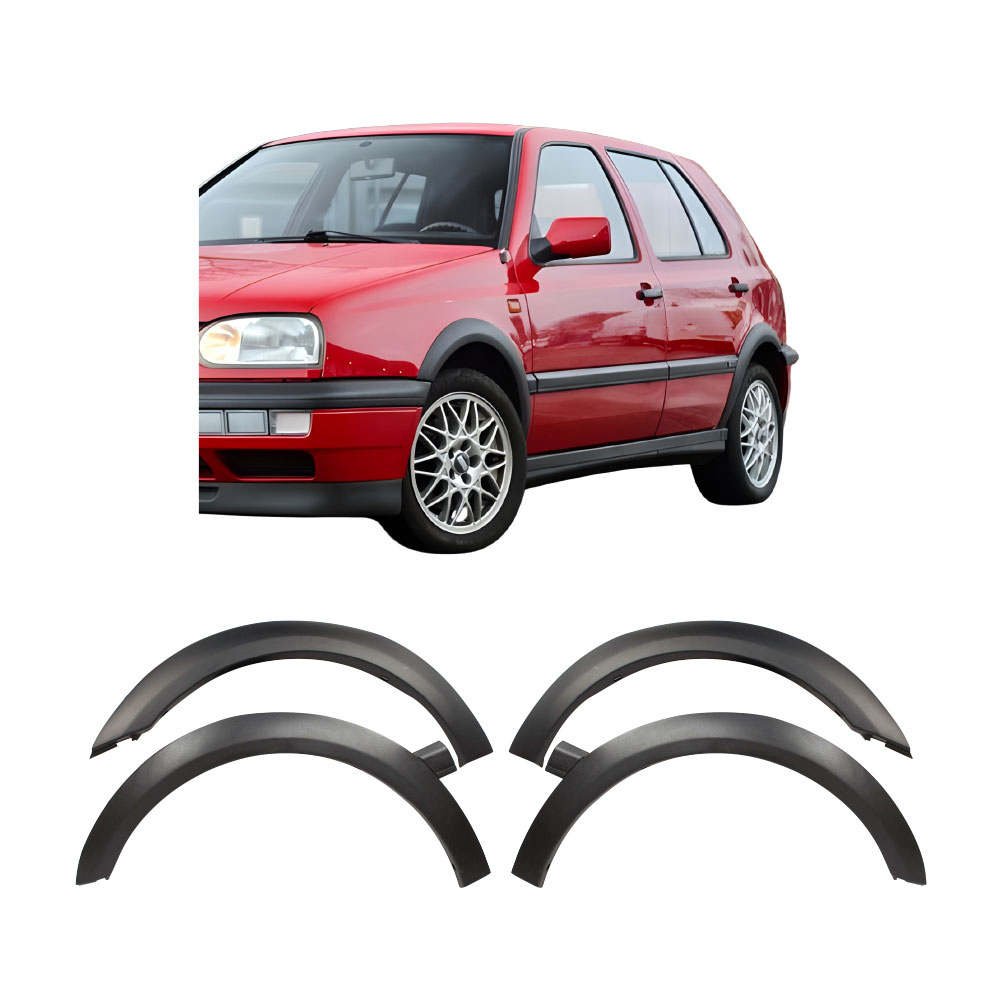 GOLF 3 OE STYLE TEXTURED WHEEL ARCHES 4 PIECE BLACK-ARCHVWG3A