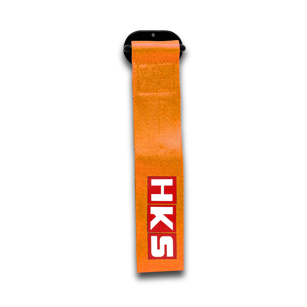 HKS ORANGE STICK ON TOW STRAP-TOWBELTOMP