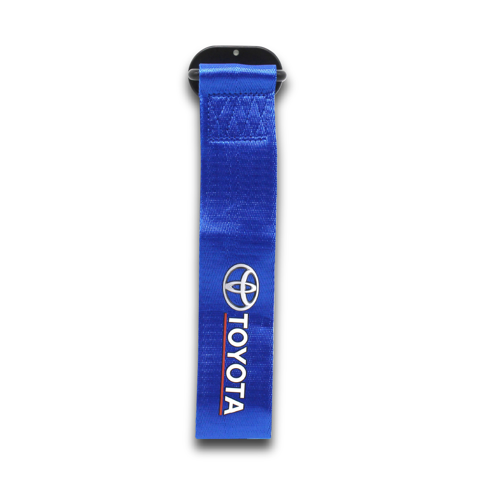 TOYOTA EMBLEM BLUE STICK ON TOW STRAP-TOWBELTOMP