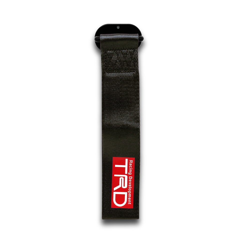 TRD BLACK STICK ON TOW STRAP-TOWBELTOMP