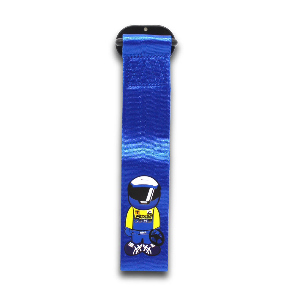 YELLOW STIG STICK ON TOW STRAP BLUE-TOWBELTOMP