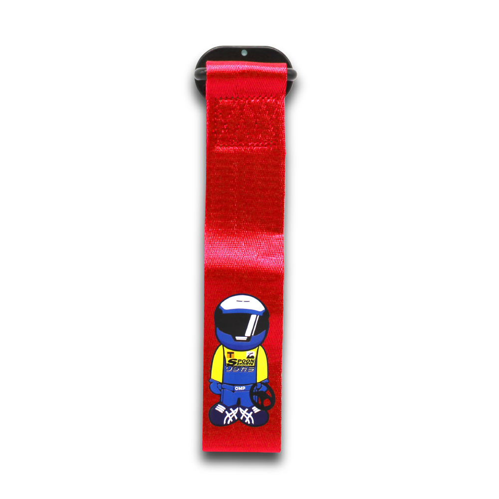 YELLOW STIG STICK ON TOW STRAP RED-TOWBELTOMP