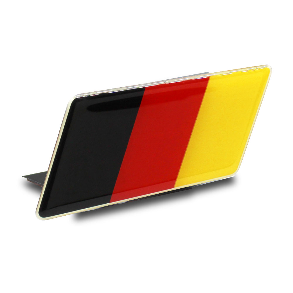 GERMAN FLAG CLIP ON GRILL BADGE 75X35MM-CHR-J1