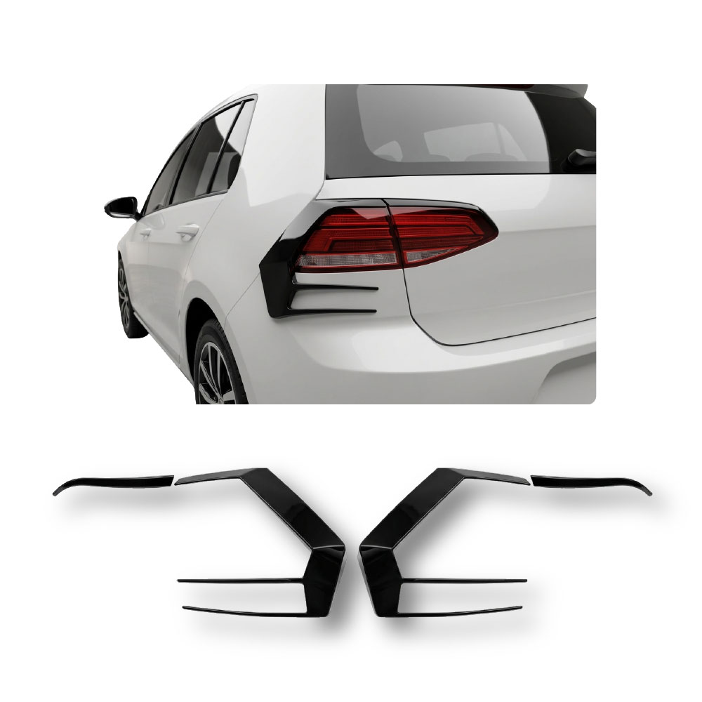 GOLF 7 GTI + R LINE RAZOR TAILIGHT TRIM 4 PIECE GLOSS BLACK-GOLF7CANRAZ