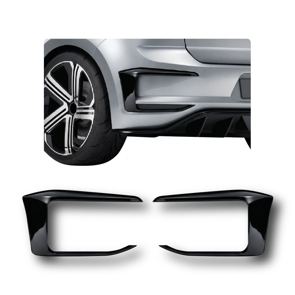GOLF 7 R400 REAR BUMPER CANARDS 2 PIECE GLOSS BLACK-GOLF7CANR400