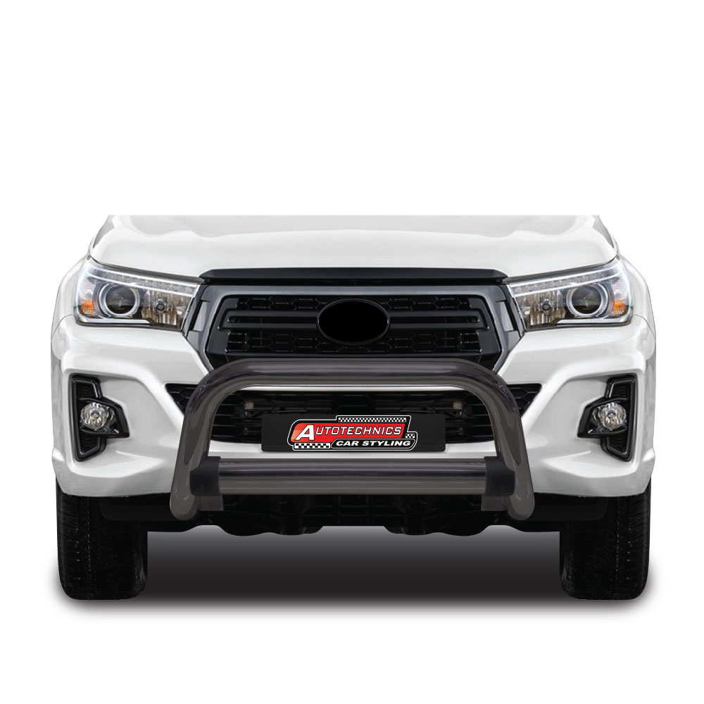 HILUX DAKAR 2018+ 3 INCH BLACK NUDGE BAR-NBBKTOY18