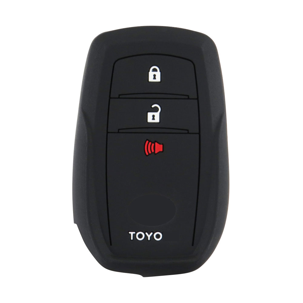 FORTUNER-2016-3-BUTTON-SILICONE-KEY-FOB-CASE-BLACK-NO-LOGO-KEYPOUCHTYFT17