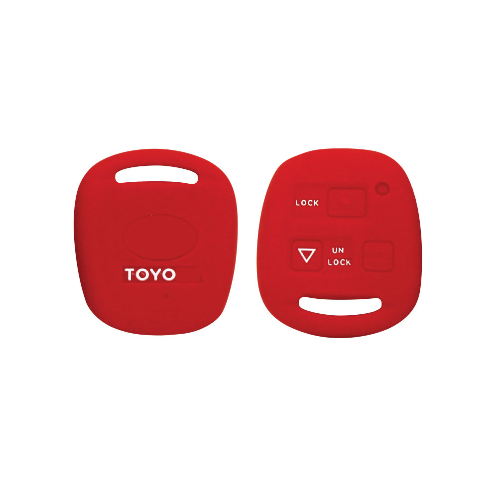 TOYOTA-COROLLA-2014-3-BUTTON-SILICONE-KEY-FOB-CASE-RED-NO-LOGO-KEYPOUCHTOY3