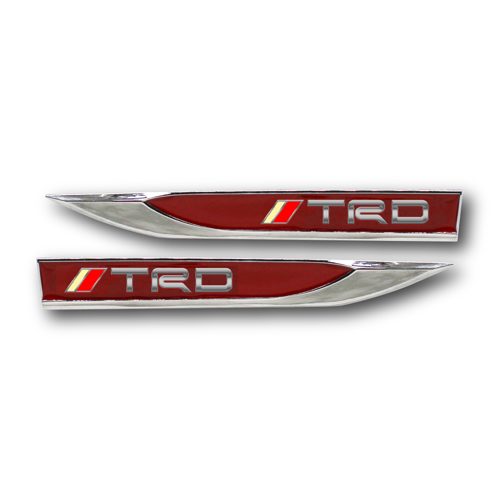 TRD FENDER ARROWS CHROME AND RED-CHR-VARTRDRED