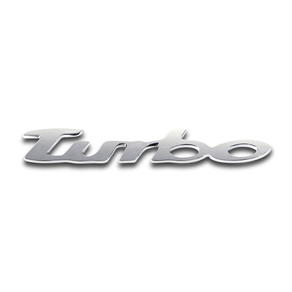 TURBO BADGE CHROME 13.5CM-CHR-K1