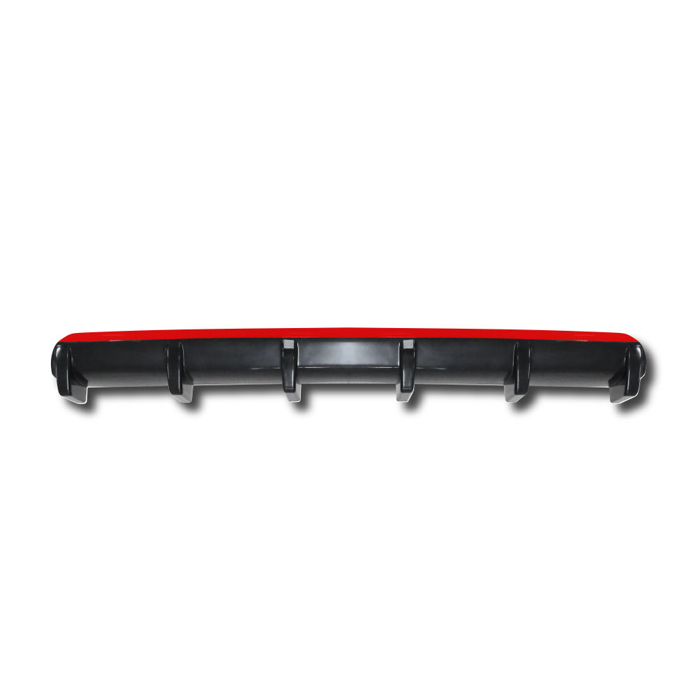 UNIVERSAL 6 FIN DIFFUSER 90CM GLOSS BLACK WITH RED-TM1552DIFF90CMR