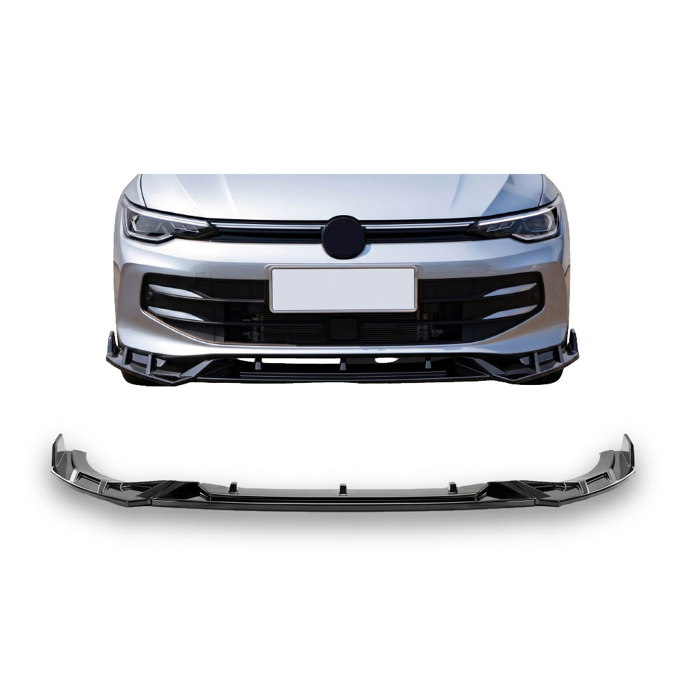GOLF 8.5 LIFE TSI MAXTON V2 FRONT LIP 3 PIECE GLOSS BLACK-GOLF8PFSPR3P