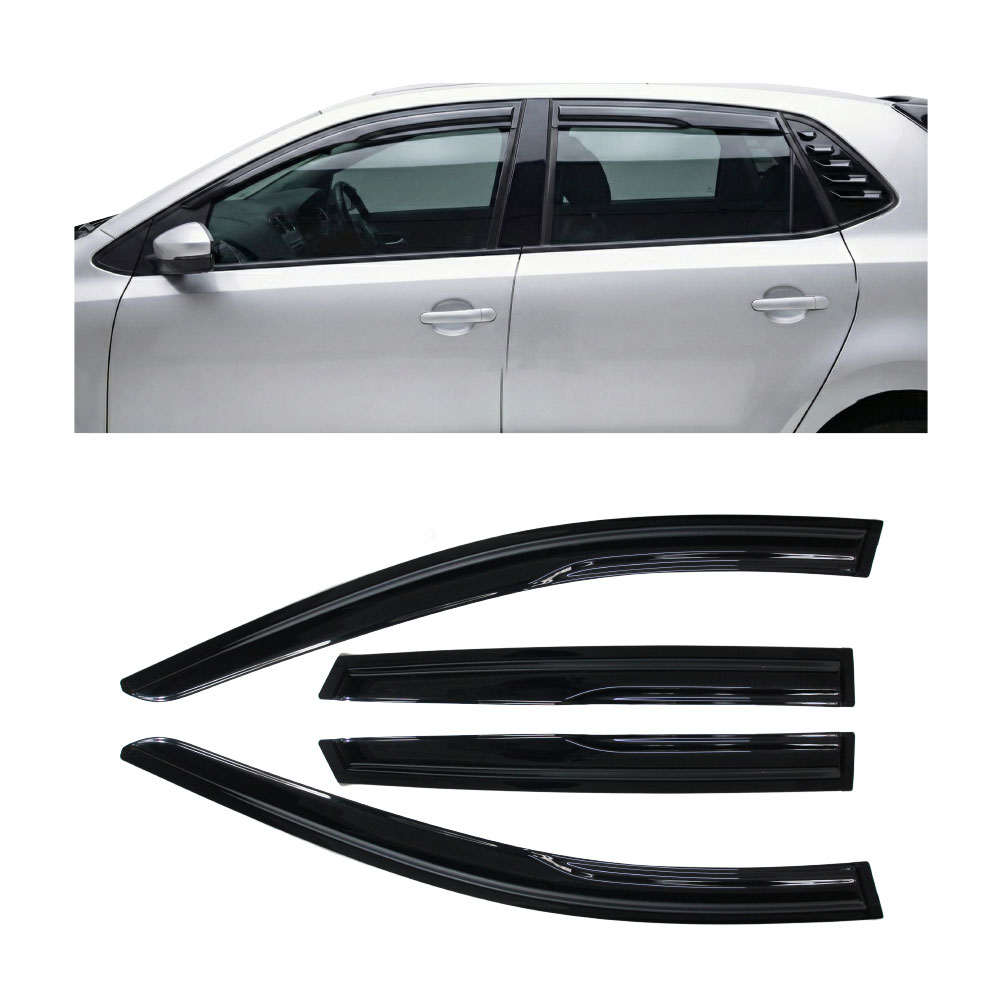 POLO 6R, 6C, VIVO 2010-2026 SPORTS WINDSHIELDS 4 PIECE GLOSS BLACK-WSSVP04BK4
