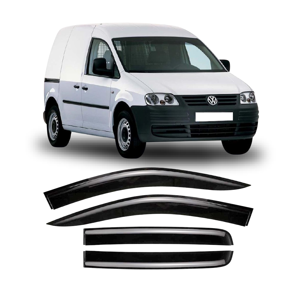 VW CADDY 2006+ BLACK WINDSHIELDS 2PC-WSSVC01DS