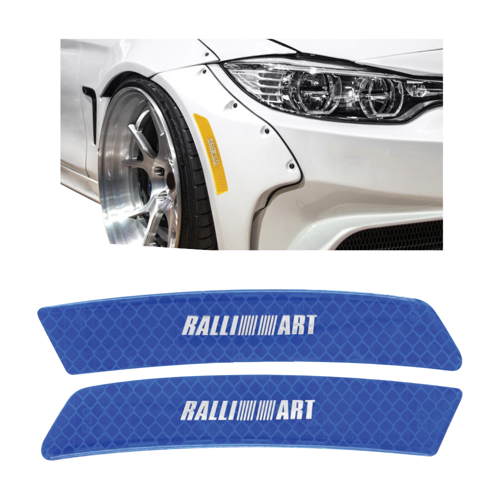 RALLY ART BUMPER REFLECTORS IN BLUE 2 PIECE SET-RFTBPRABL